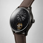 Ebony Men Automatic Grey Dial Analog Leather Watch Ebony - Gm
