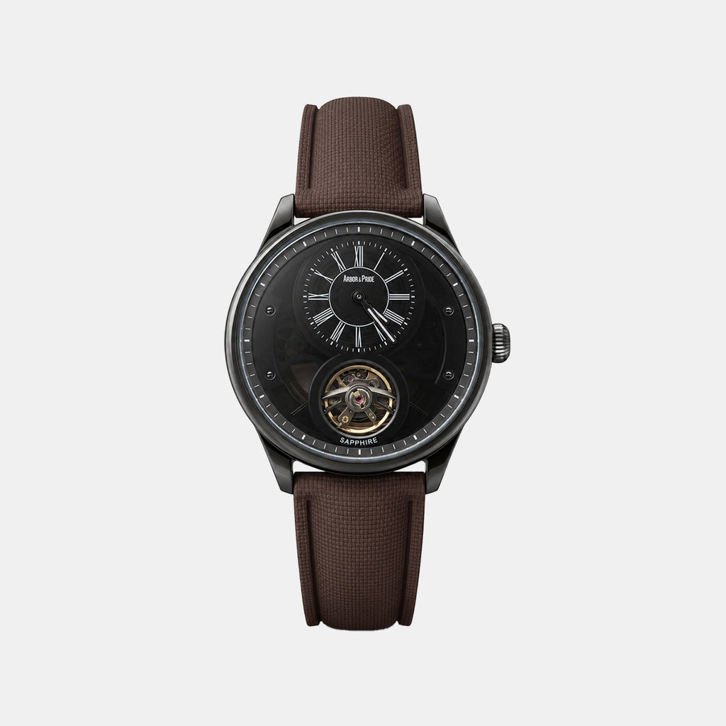 Ebony Men Automatic Grey Dial Analog Leather Watch Ebony - Gm