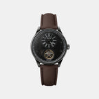 Ebony Men Automatic Grey Dial Analog Leather Watch Ebony - Gm