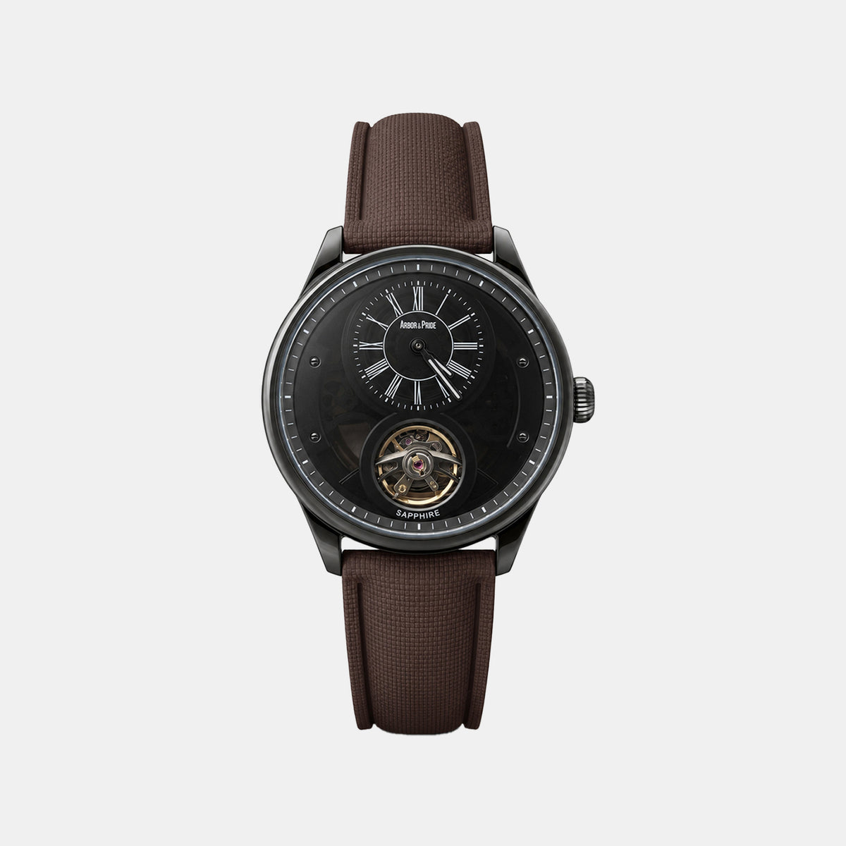 Ebony Men Automatic Grey Dial Analog Leather Watch Ebony - Gm