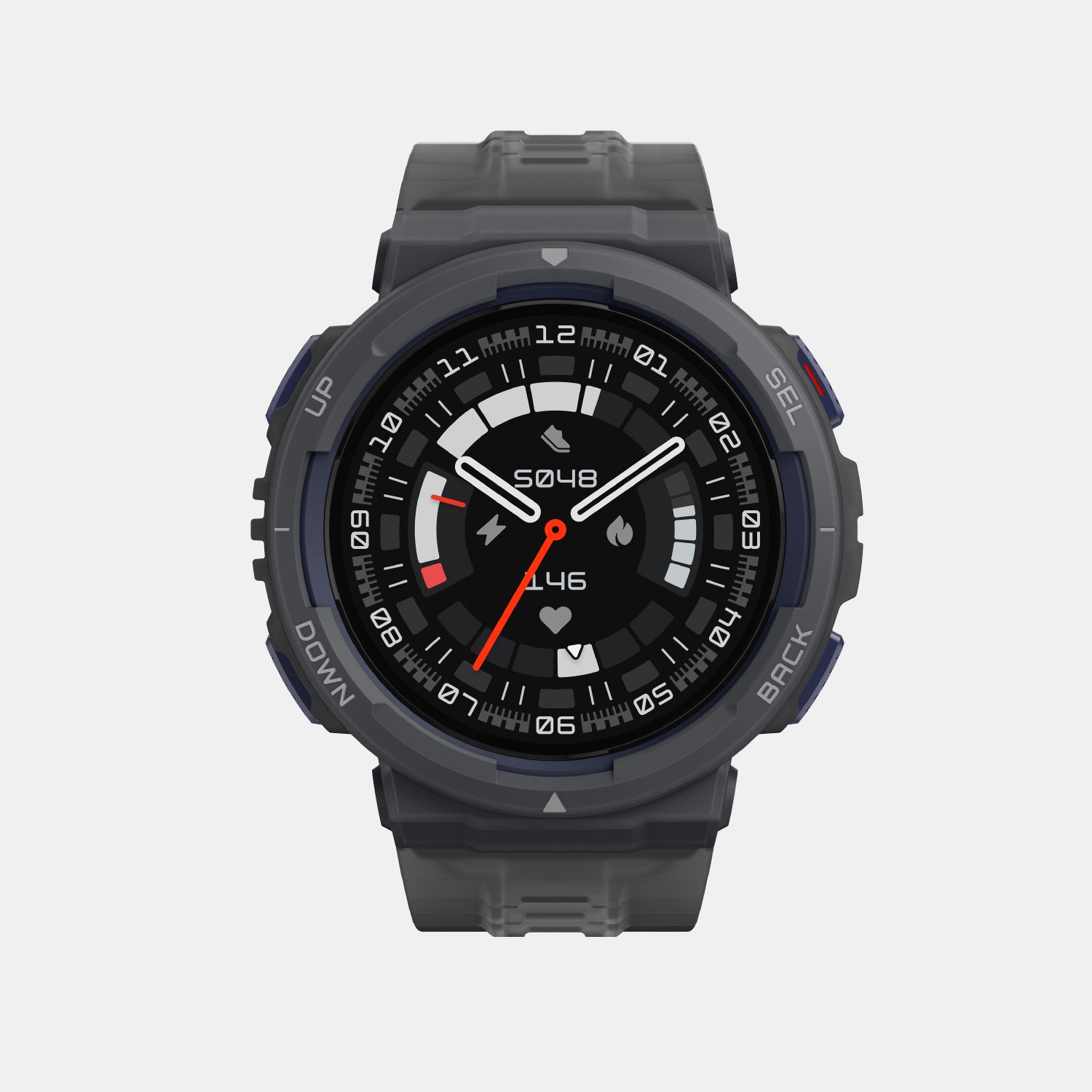 Unisex Processor Midnight Pulse Dial LCD Silicone Watch AMAZFIT ACTIVE EDGE MIDNIGHT PULSE