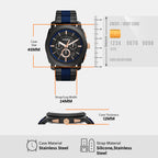 Fossil 45 mm Two Tone Quartz watch