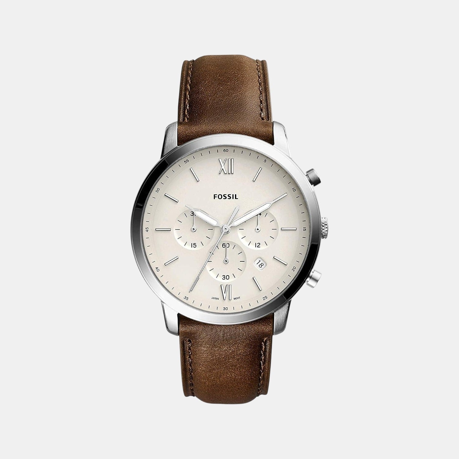 Neutra Men Quartz Cream Dial Chronograph Leather Watch FS5380
