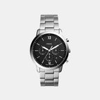 Neutra Men Quartz Black Dial Analog Stainless Steel Watch FS5384