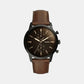 Male Black Quartz Leather Chronograph Watch FS5437