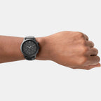 Fossil Leather Black watch