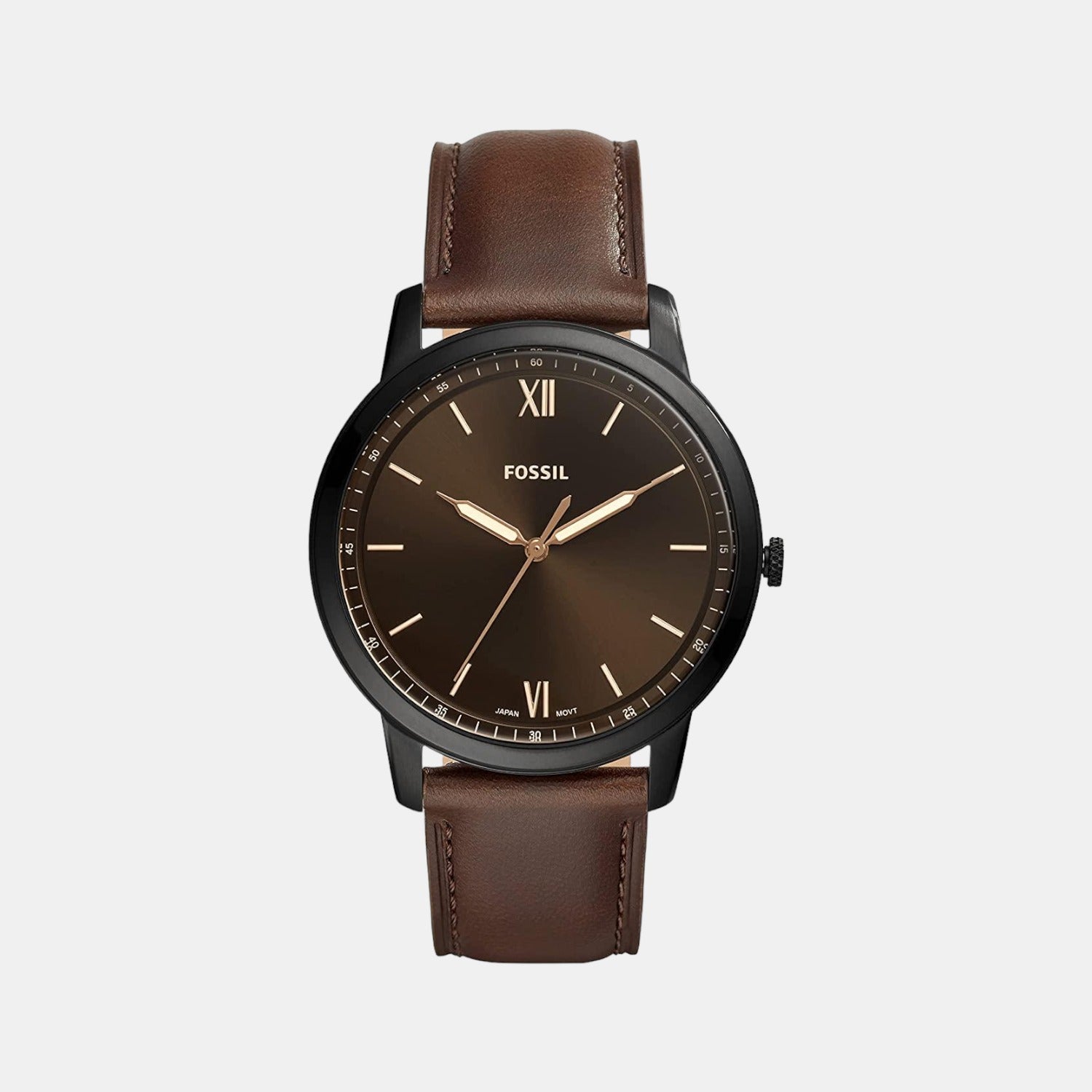 Male Brown Analog Leather Watch FS5551
