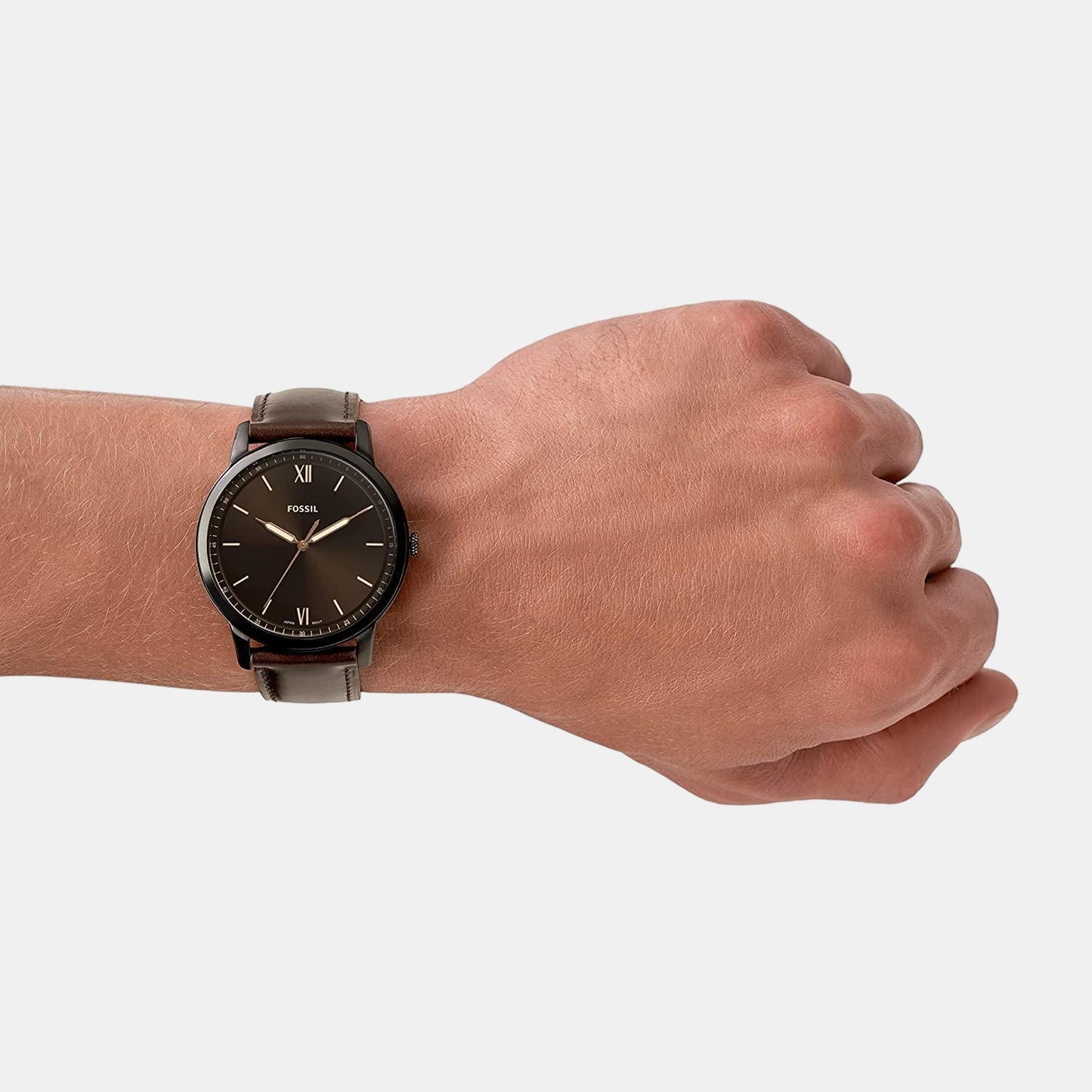 Male Black Analog Leather Watch FS5551