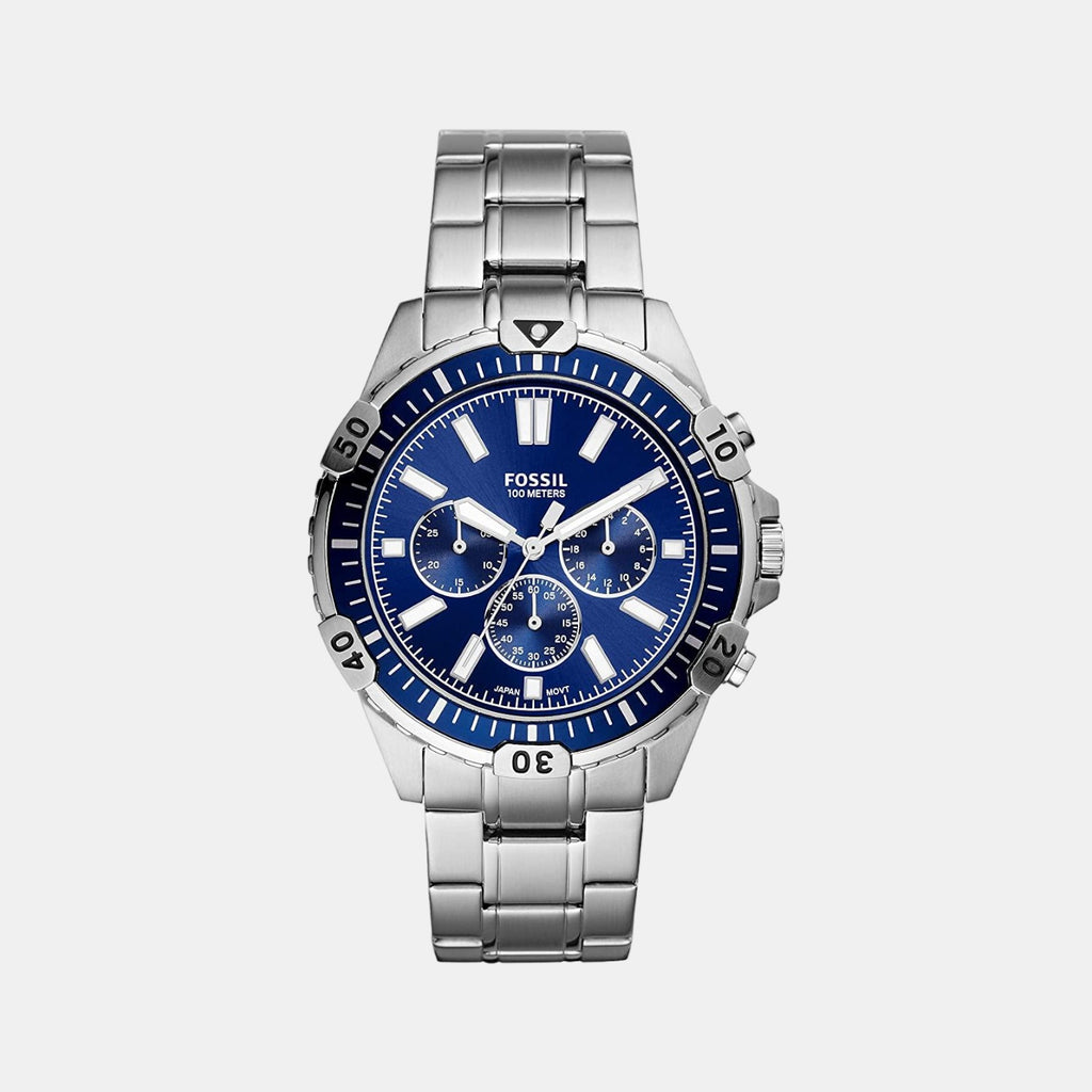 Fossil Round Blue Chronograph watch