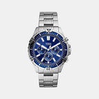 Fossil Round Blue Chronograph watch