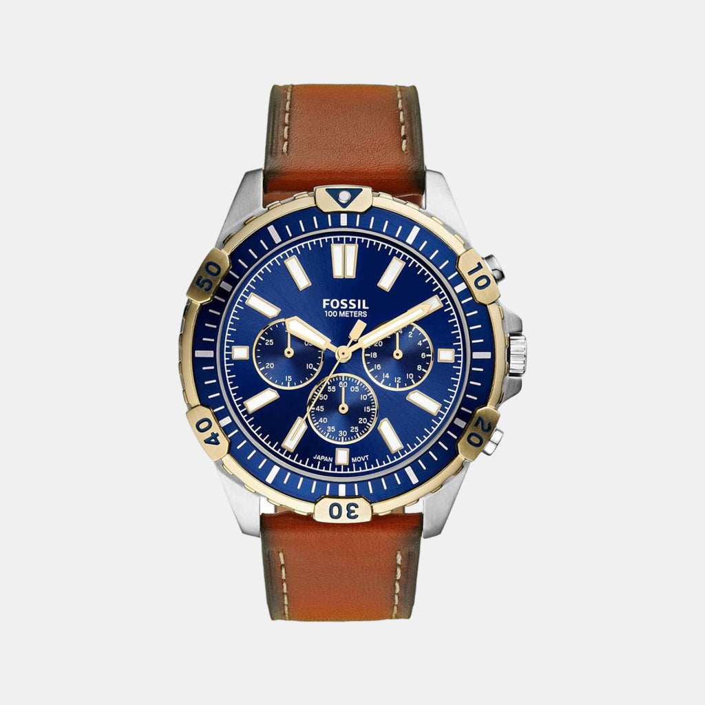 Fossil Round Blue Chronograph watch