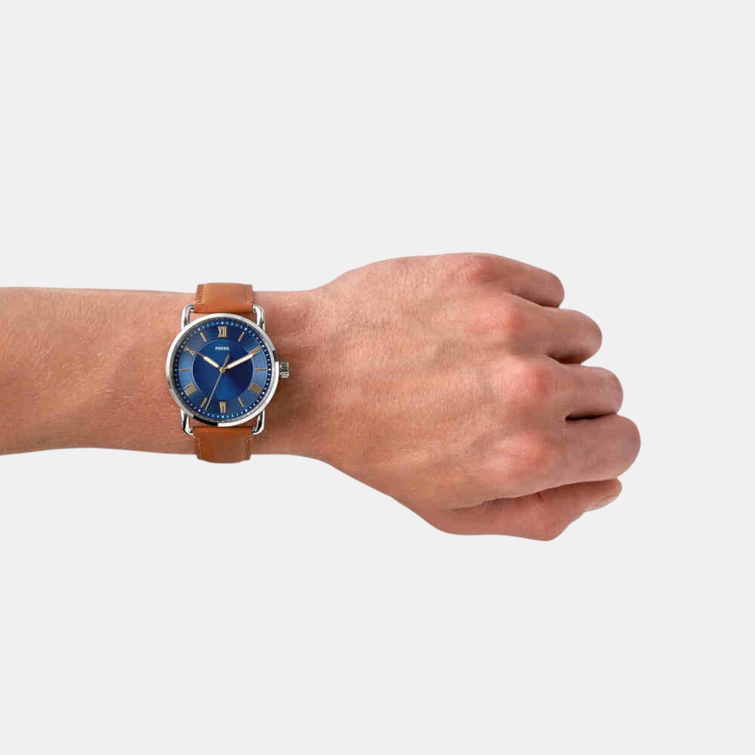 Copeland Men Quartz Blue Dial Analog Leather Watch FS5661
