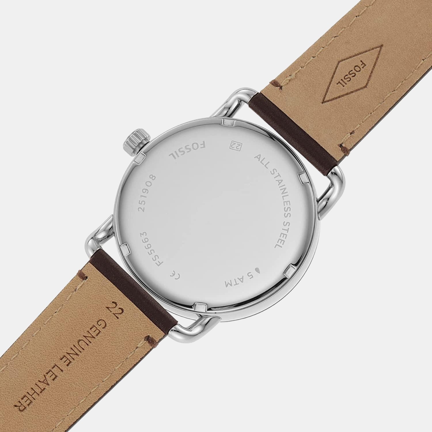 Fossil Men Round Cream watch