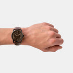 Copeland Men Quartz Brown Dial Analog Leather Watch FS5666