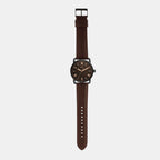 Copeland Men Quartz Brown Dial Analog Leather Watch FS5666