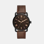 Copeland Men Quartz Brown Dial Analog Leather Watch FS5666