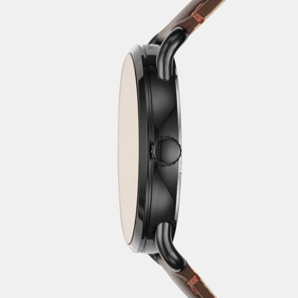 Copeland Men Quartz Brown Dial Analog Leather Watch FS5666