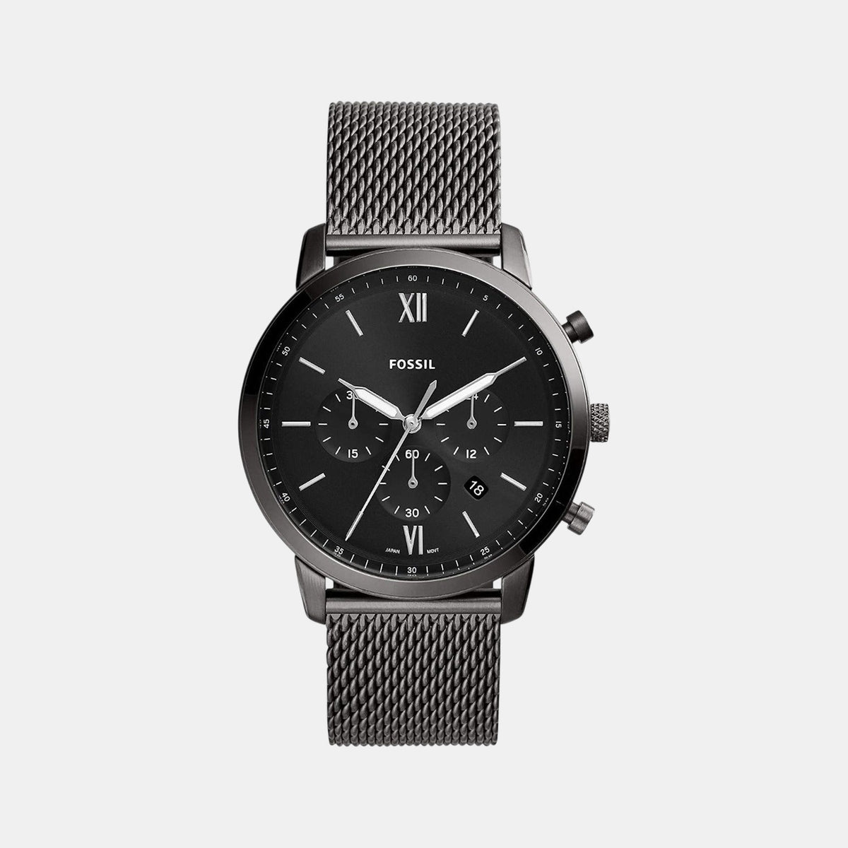 Neutra Men Quartz Black Dial Chronograph Mesh Watch FS5699