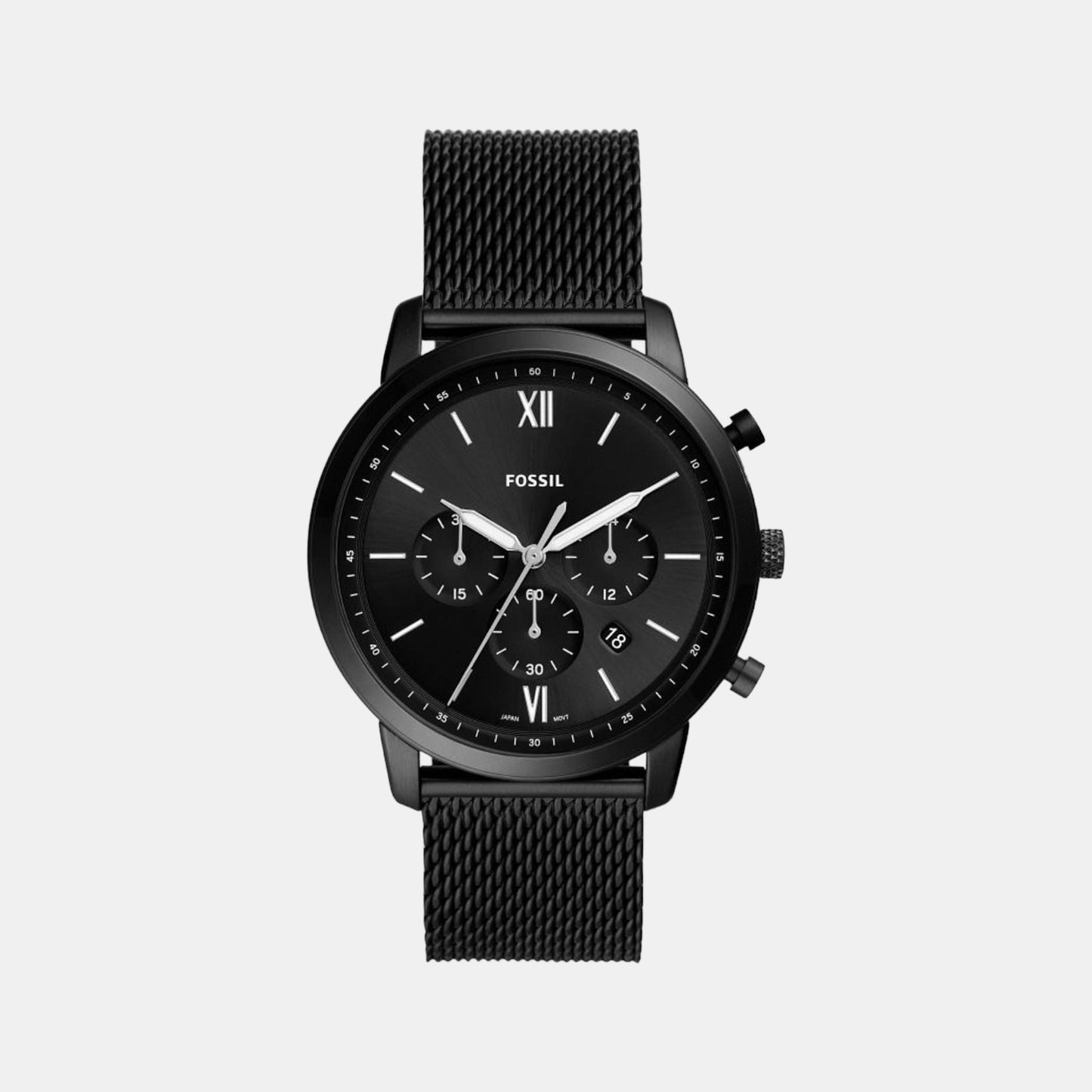 Male Black Stainless Steel Chronograph Watch FS5707