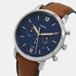 Male Blue Leather Chronograph Watch FS5708SET