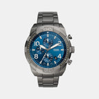 Fossil Round Blue Chronograph watch