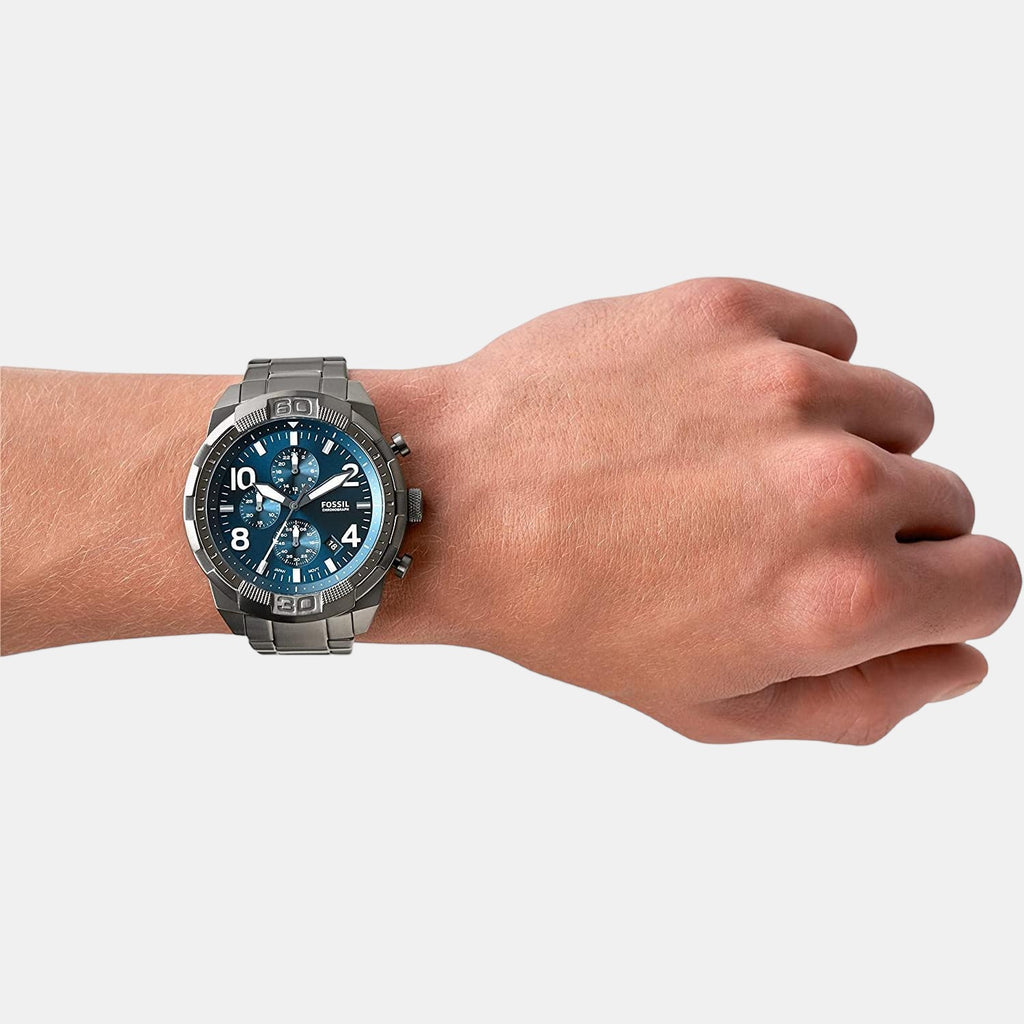 Bronson Men Quartz Blue Dial Chronograph Stainless Steel Watch FS5711