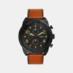 Fossil Round Black Chronograph watch