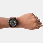 Fossil Leather Black watch
