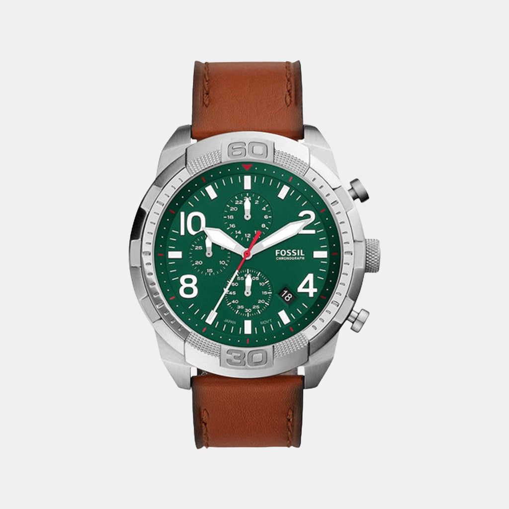 Fossil Round Green Chronograph watch