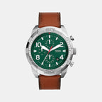 Fossil Round Green Chronograph watch