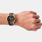 Male Black Leather Chronograph Watch FS5763