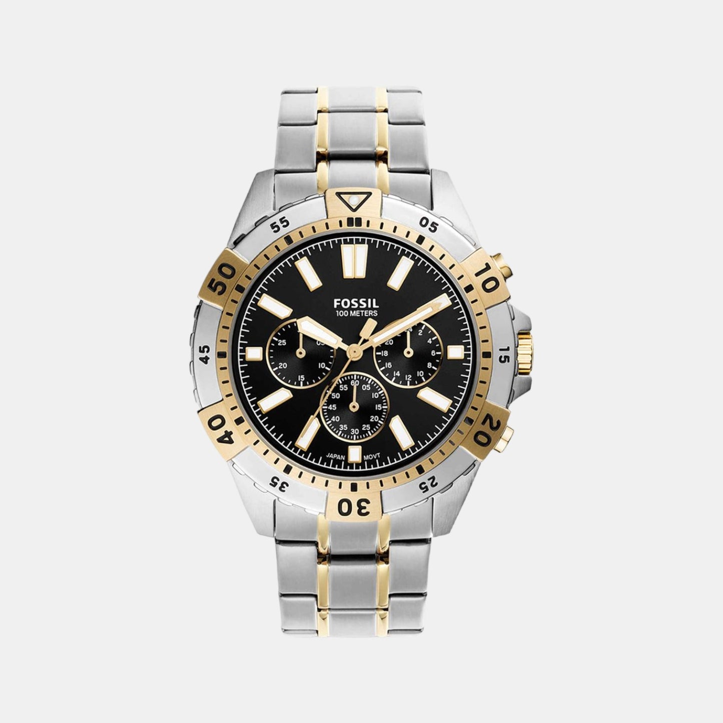 Male Black Quartz Stainless Steel Chronograph Watch FS5771