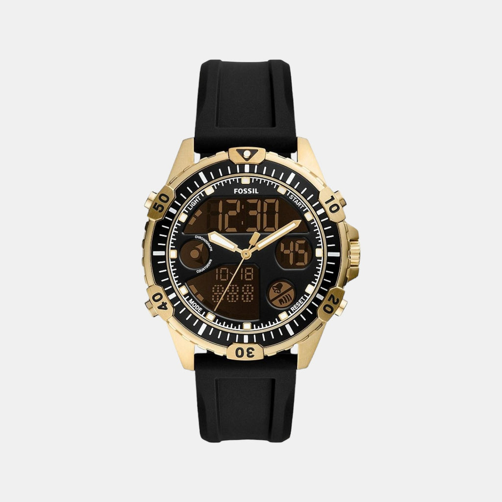 Fossil Round Black Analog-Digital watch