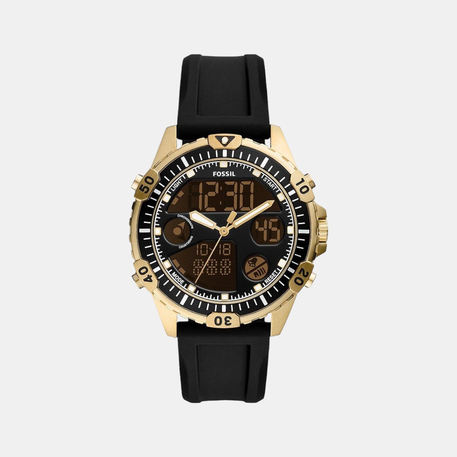 Male Black Analog-Digital Silicon Watch FS5781