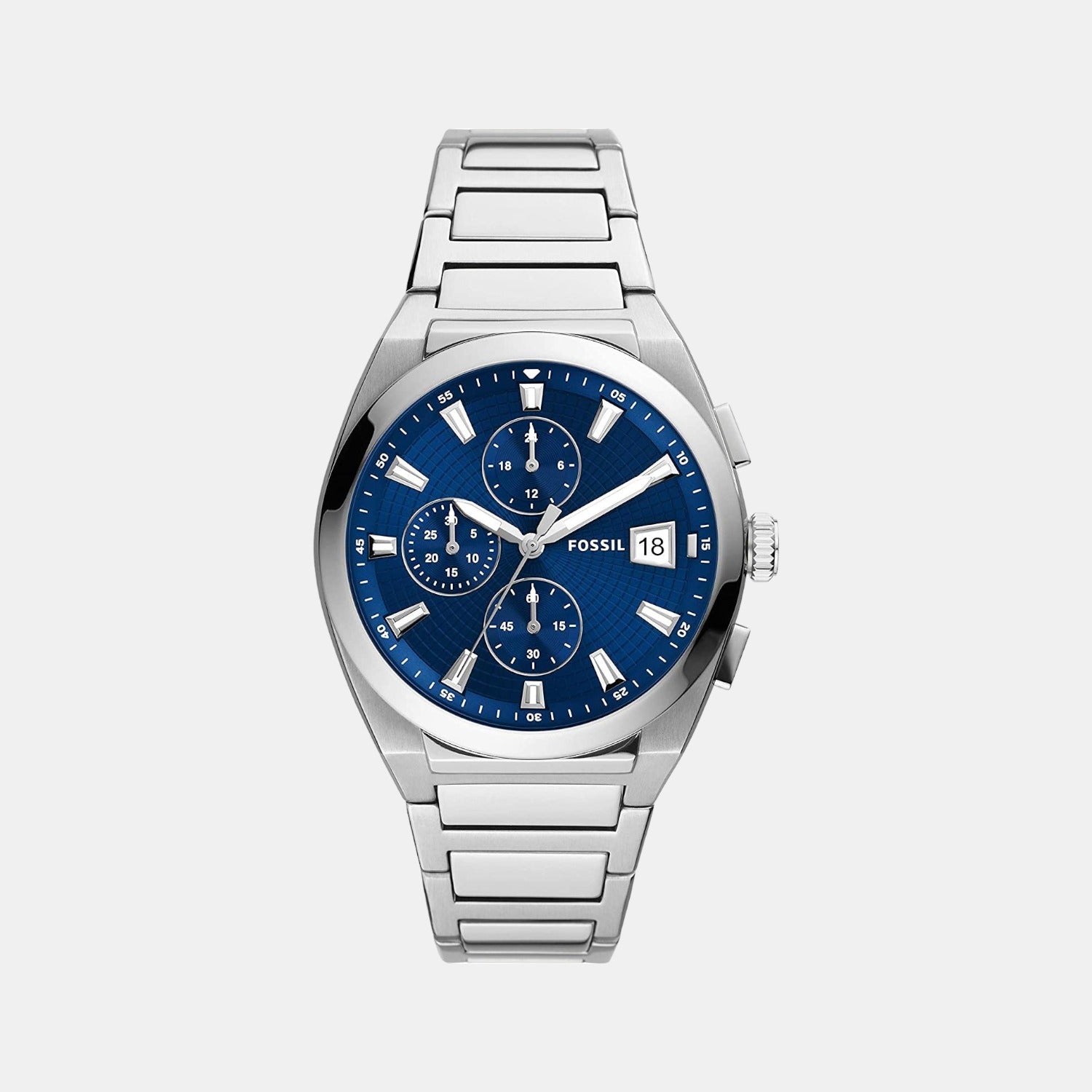 Fossil Round Blue Chronograph watch