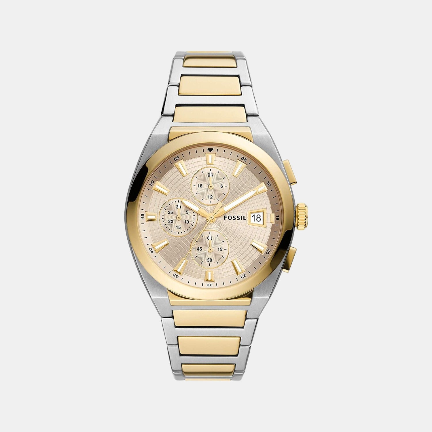 Fossil Round Silver Chronograph watch
