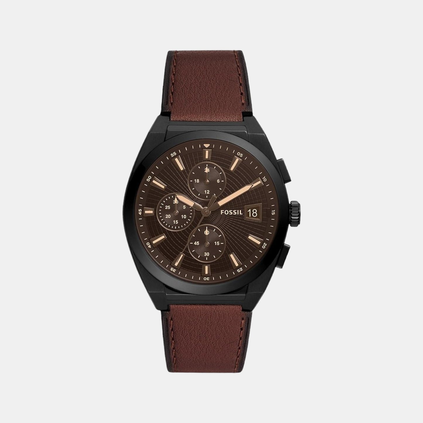 Male Black Leather Chronograph Watch FS5798