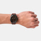 Male Black Leather Chronograph Watch FS5798