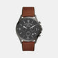 Male Grey Leather Chronograph Watch FS5815