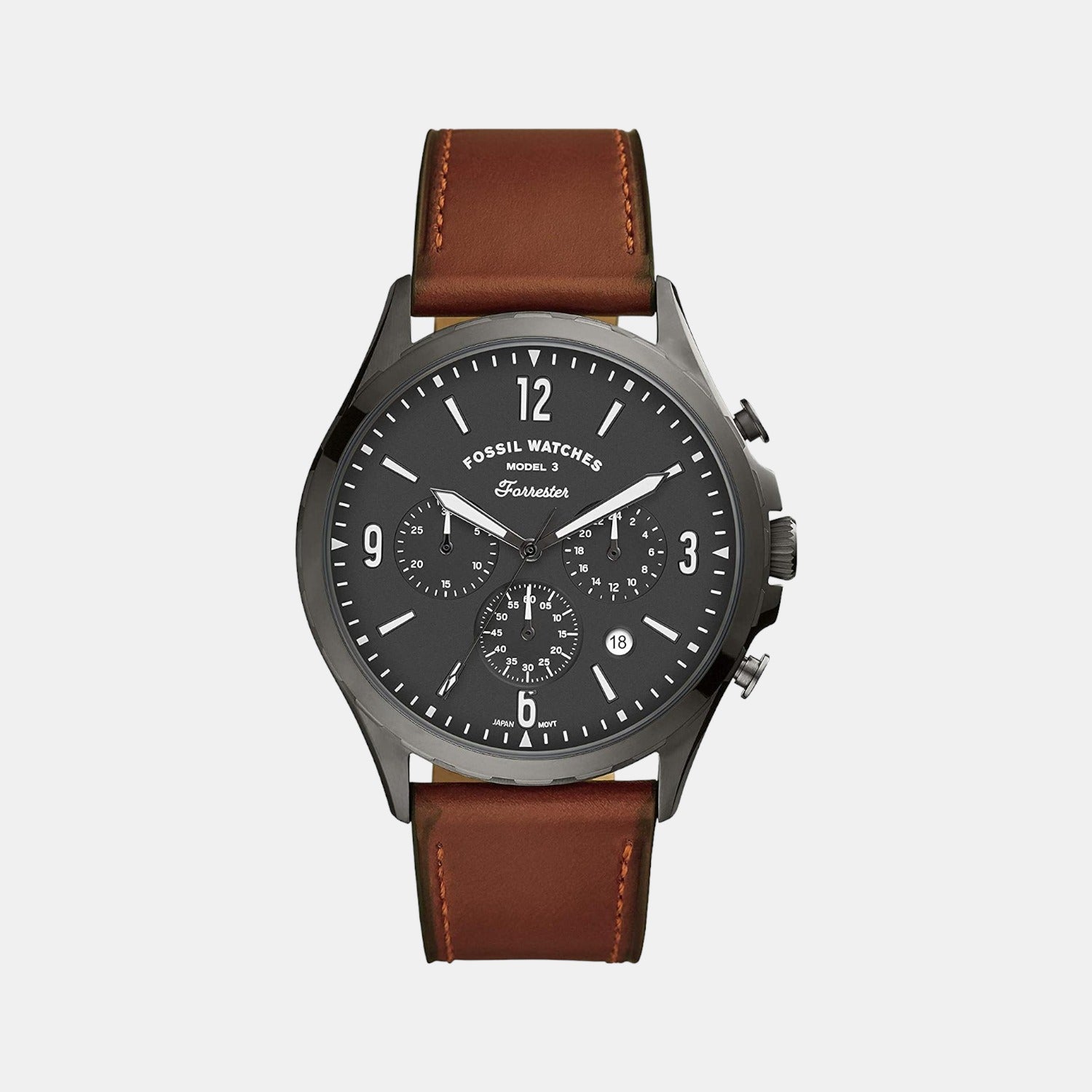 Fossil Round Grey Chronograph watch