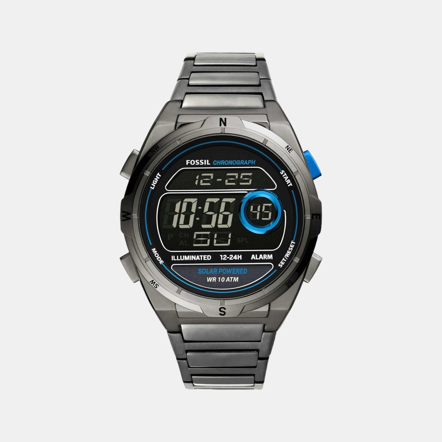 Male Black Digital Stainless Steel Automatic Watch FS5861