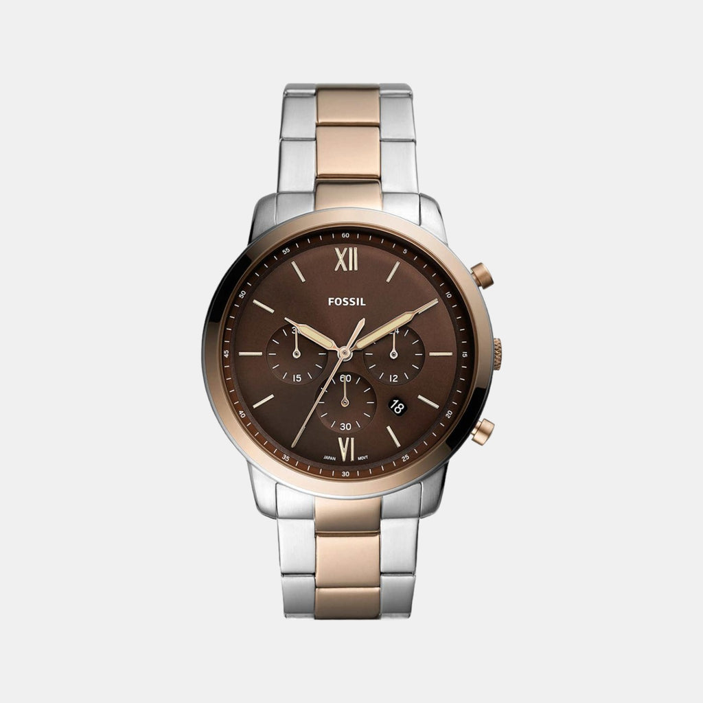 Fossil Round Brown Chronograph watch
