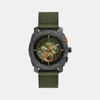 Fossil Round Green Chronograph watch