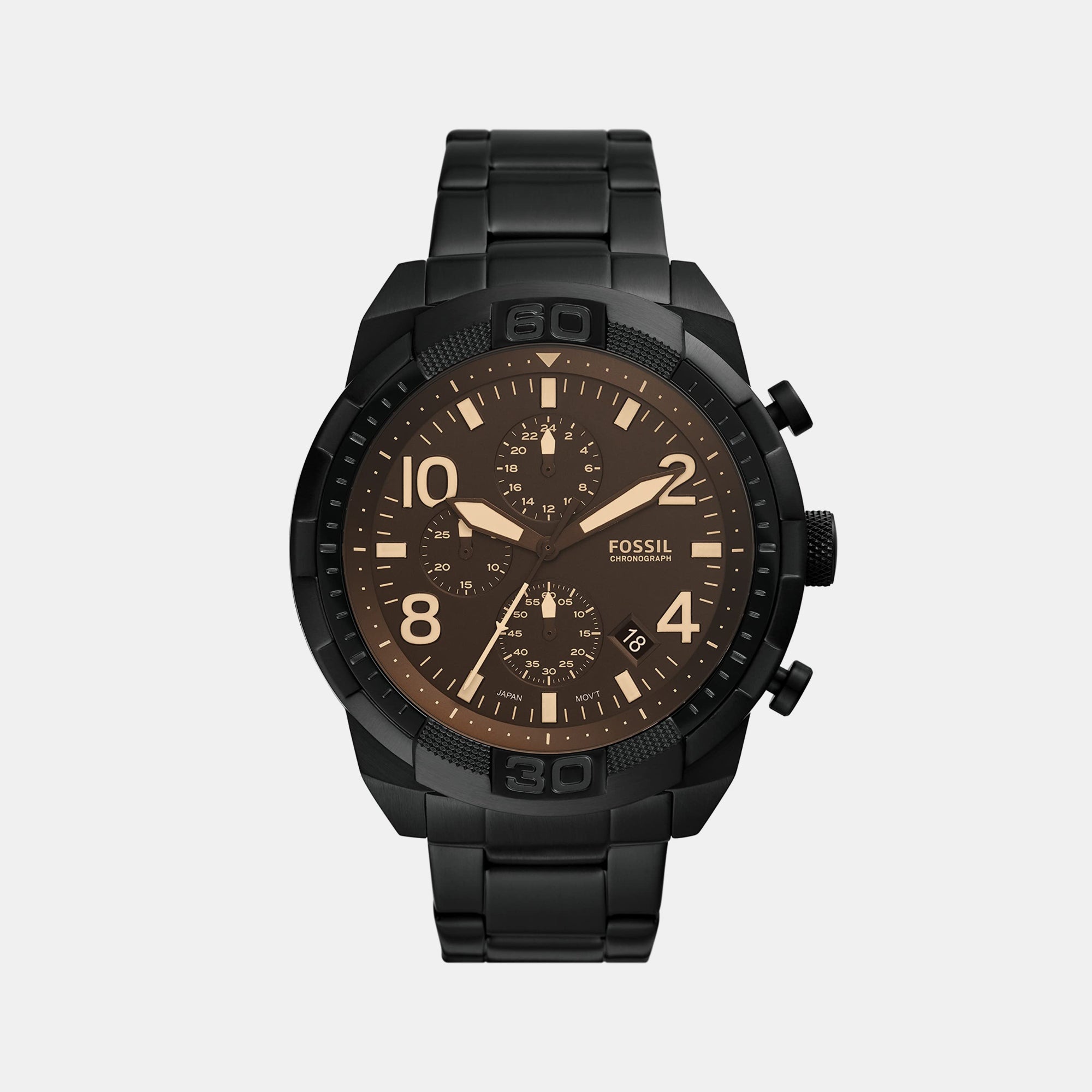 Fossil Round Black Chronograph watch