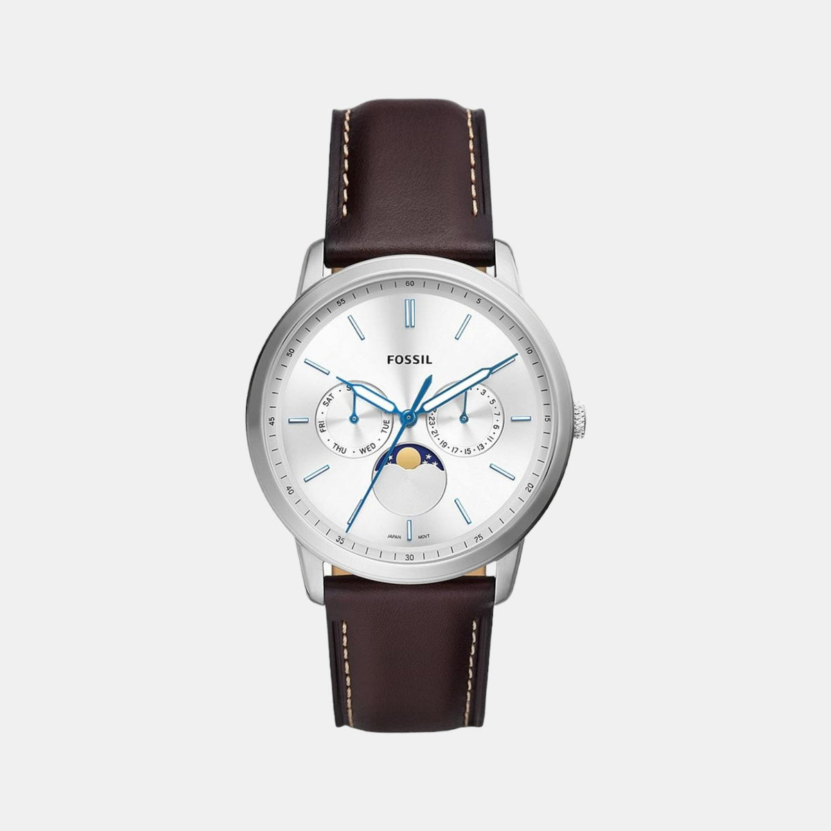 Fossil Round Silver Multi-Function watch