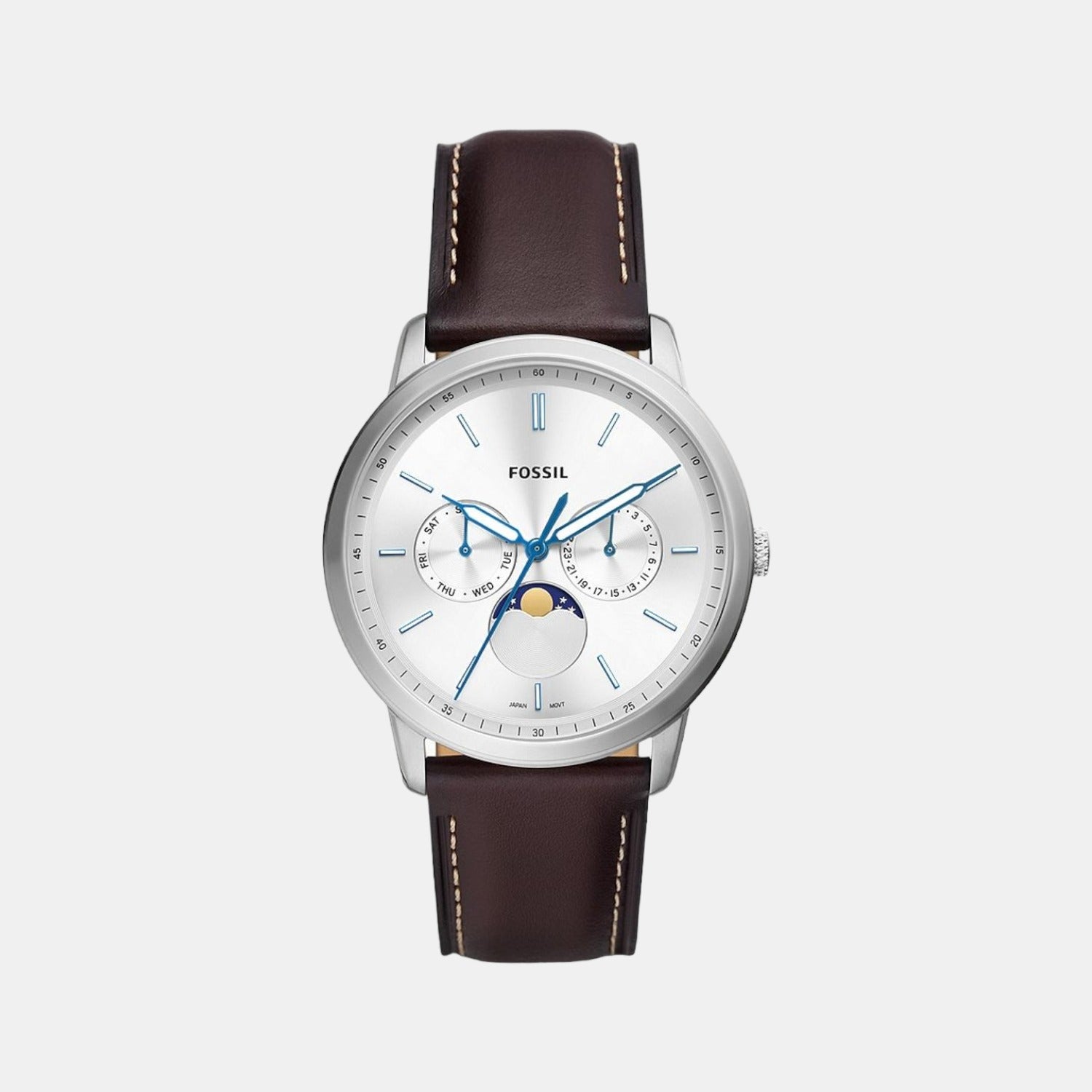 Fossil Round Silver Multi-Function watch