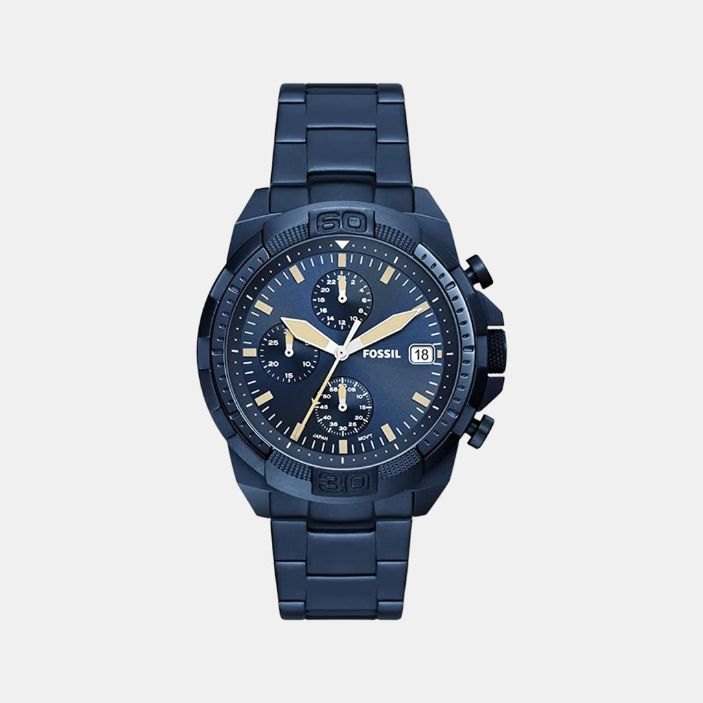 Fossil Round Blue Chronograph watch