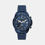Fossil Round Blue Chronograph watch