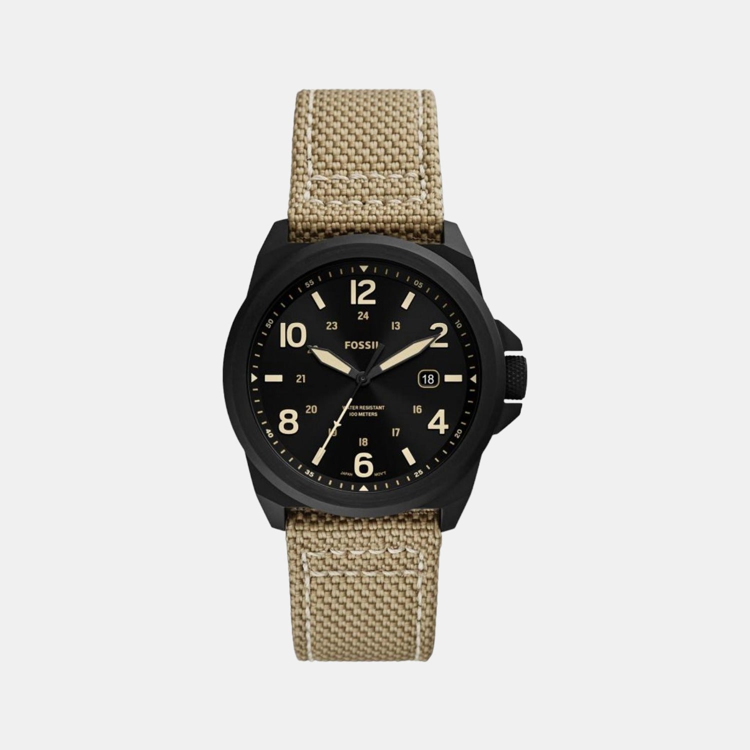 Male Black Analog Fabric Watch FS5917