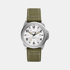 Fossil Round Silver Analog watch